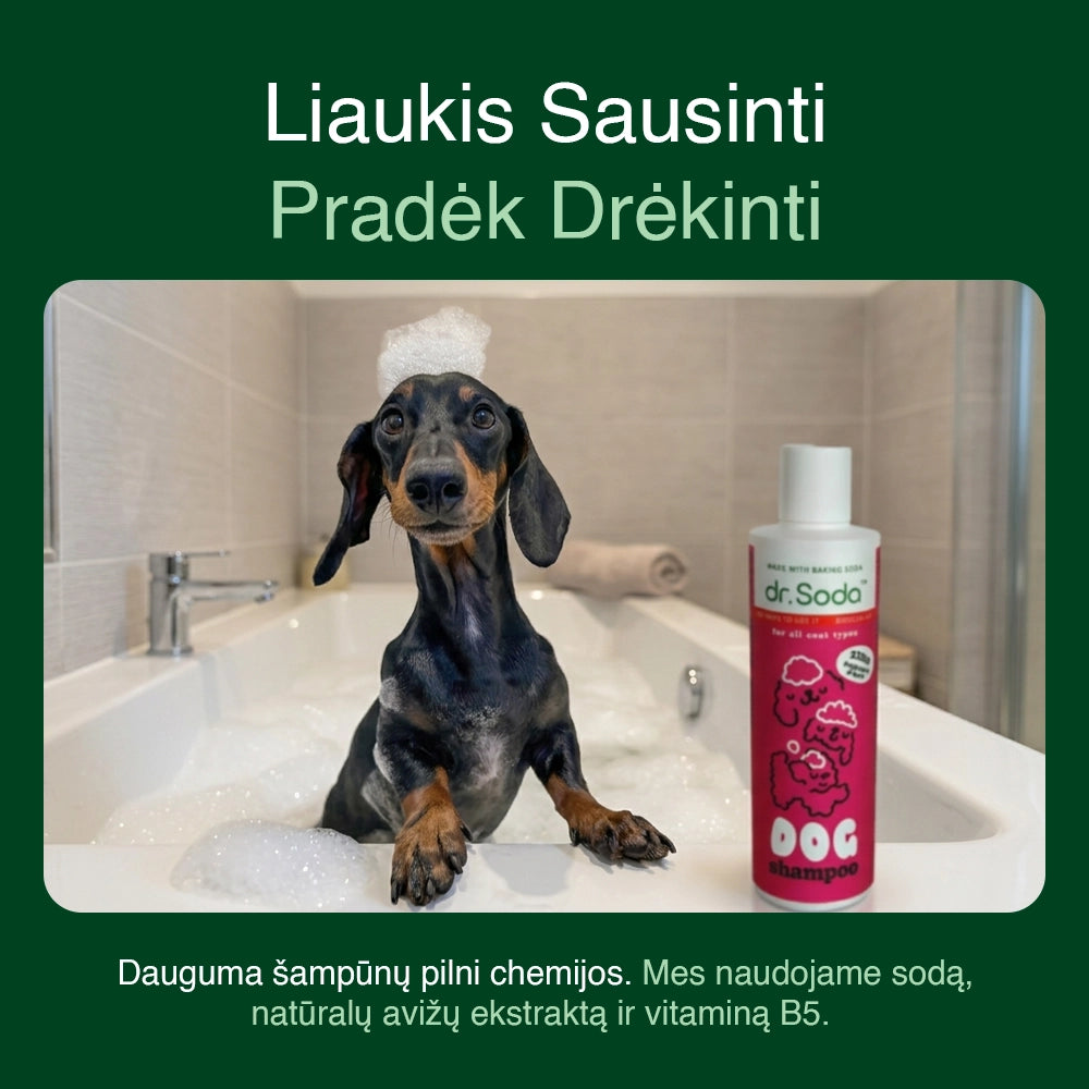 Švelnus šunų šampūnas